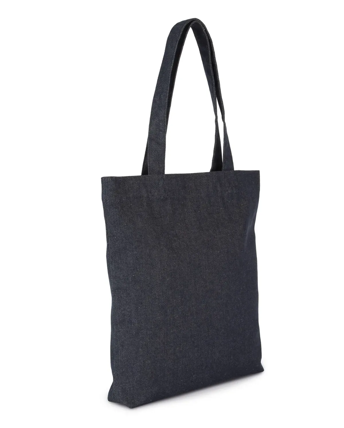 Recycled cotton denim look tote bag