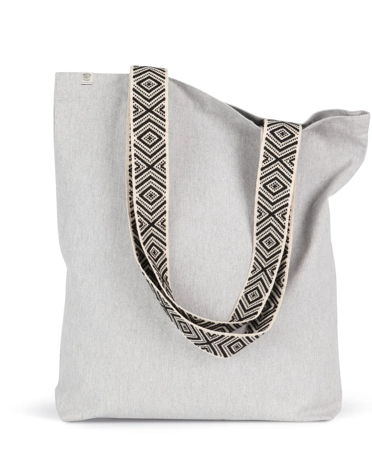 Recycled flat bottom shopping bag