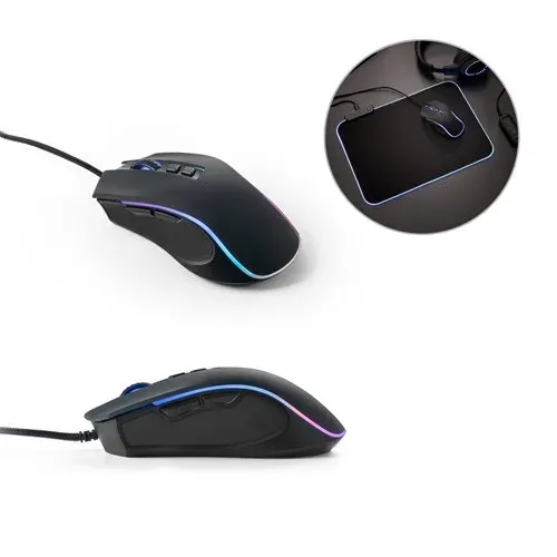 THORNE MOUSE RGB. Souris gaming avec câble de 1.5m et lumières LED RVB en ABS