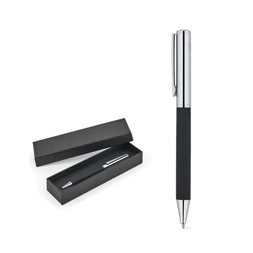 SLAUGHTER. Stainless steel ballpoint pen with a glossy finish and black ink by Dokumental®