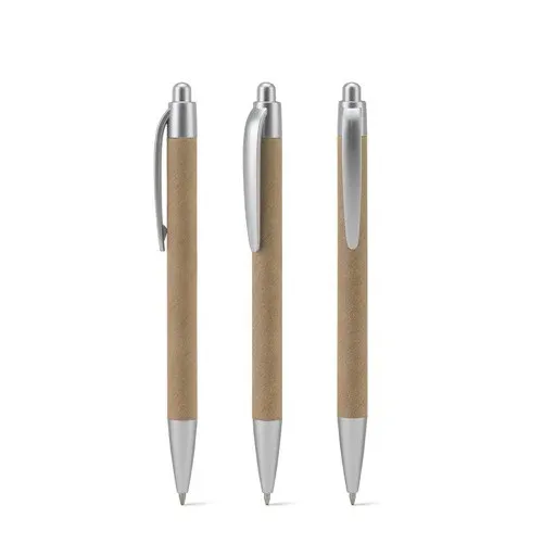 KYRA. Ballpoint pen made from 100% recycled paper and details in recycled ABS (100% rABS)