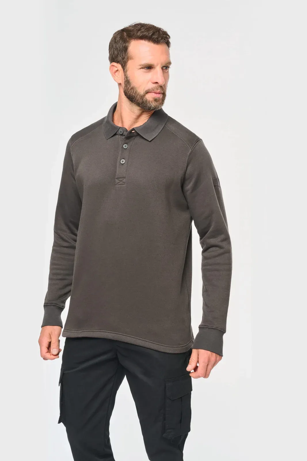 Men's polo neck sweatshirt