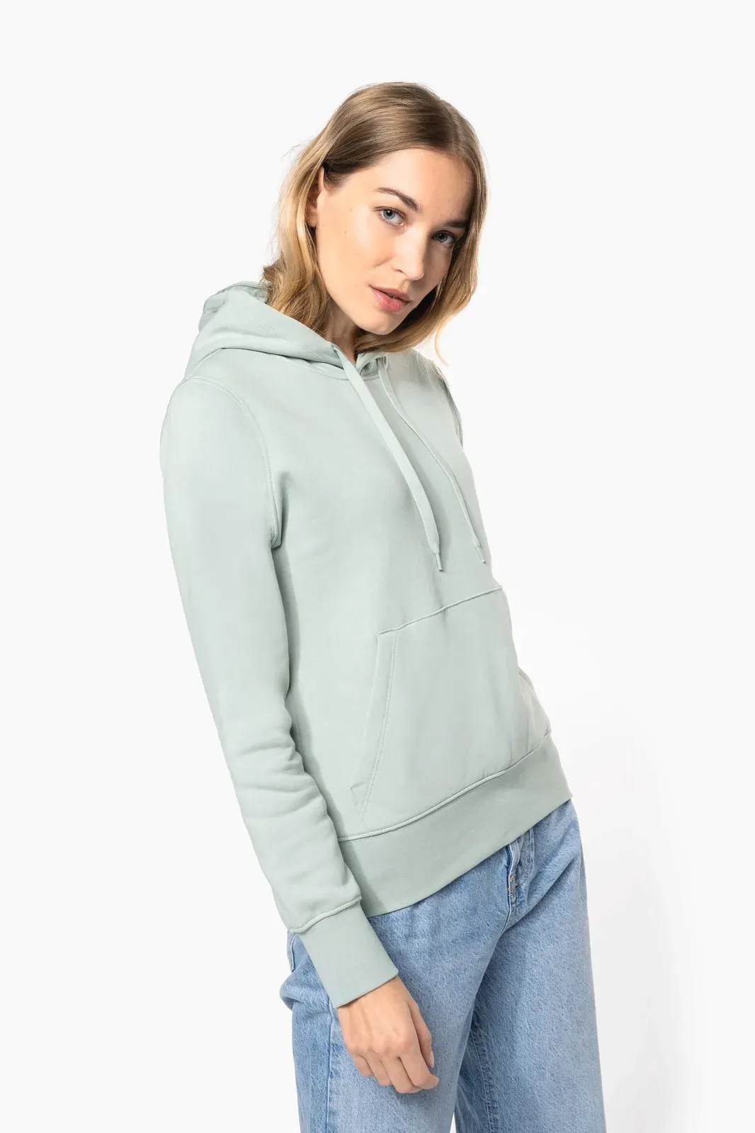 Sudadera ecorresponsable con capucha de mujer