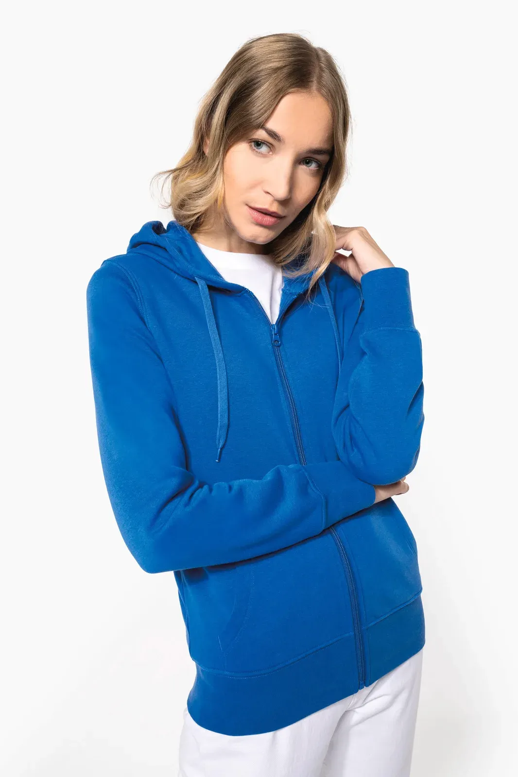 Women's eco-friendly zip-through hoodie