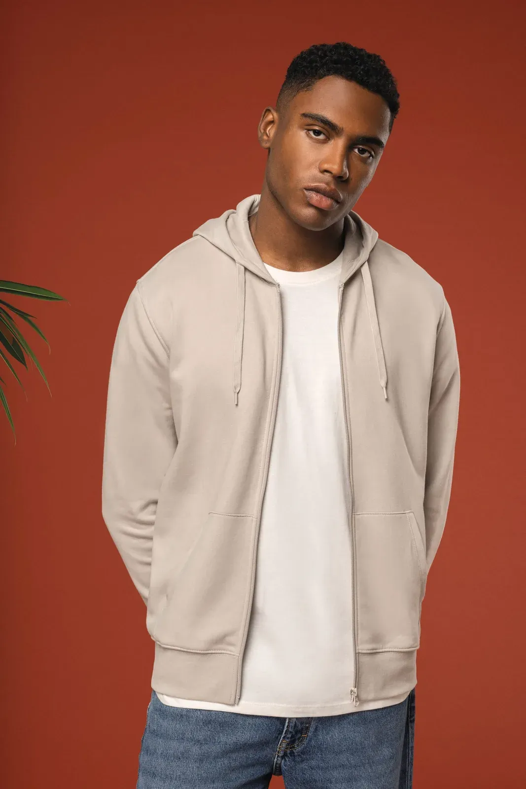 Sweat-shirt écoresponsable zippé à capuche homme