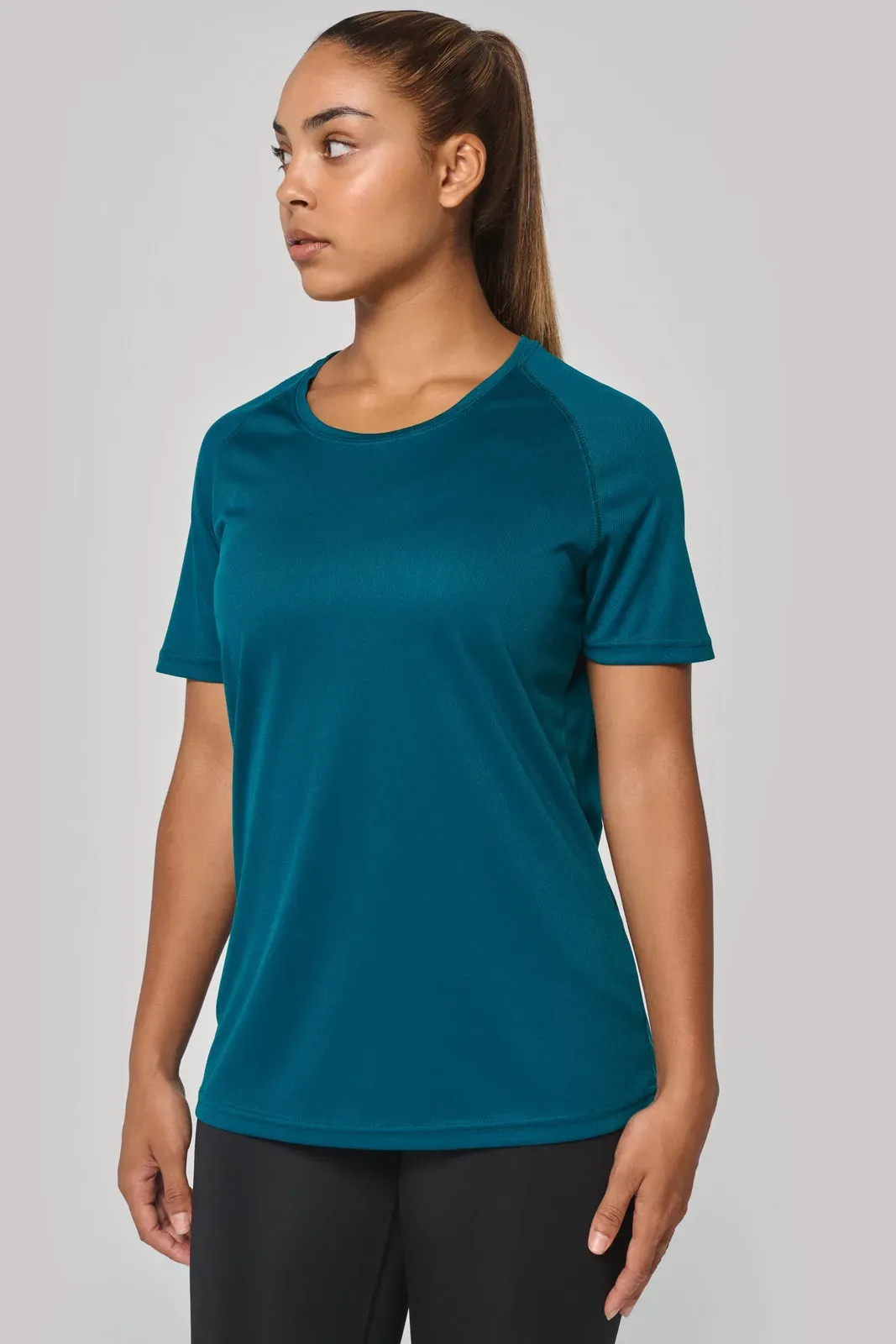 T-shirt de sport à col rond recyclé femme