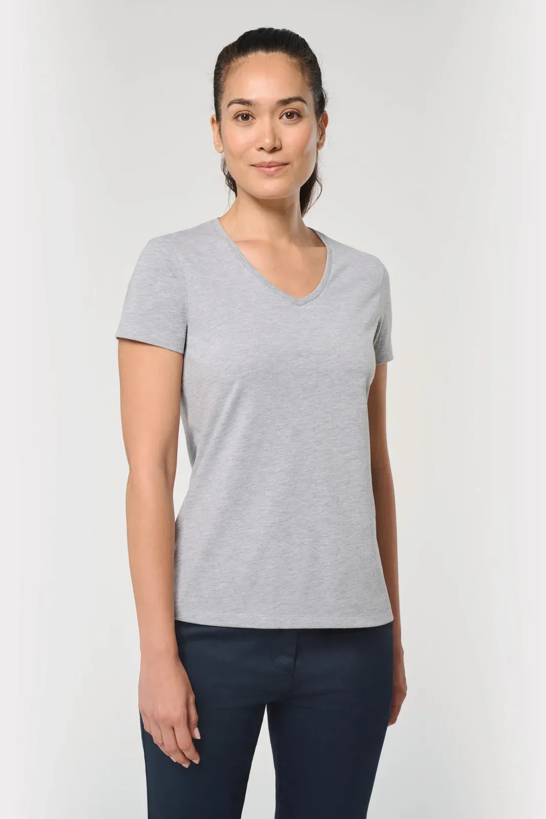 Women's antibacterial v-neck t-shirt