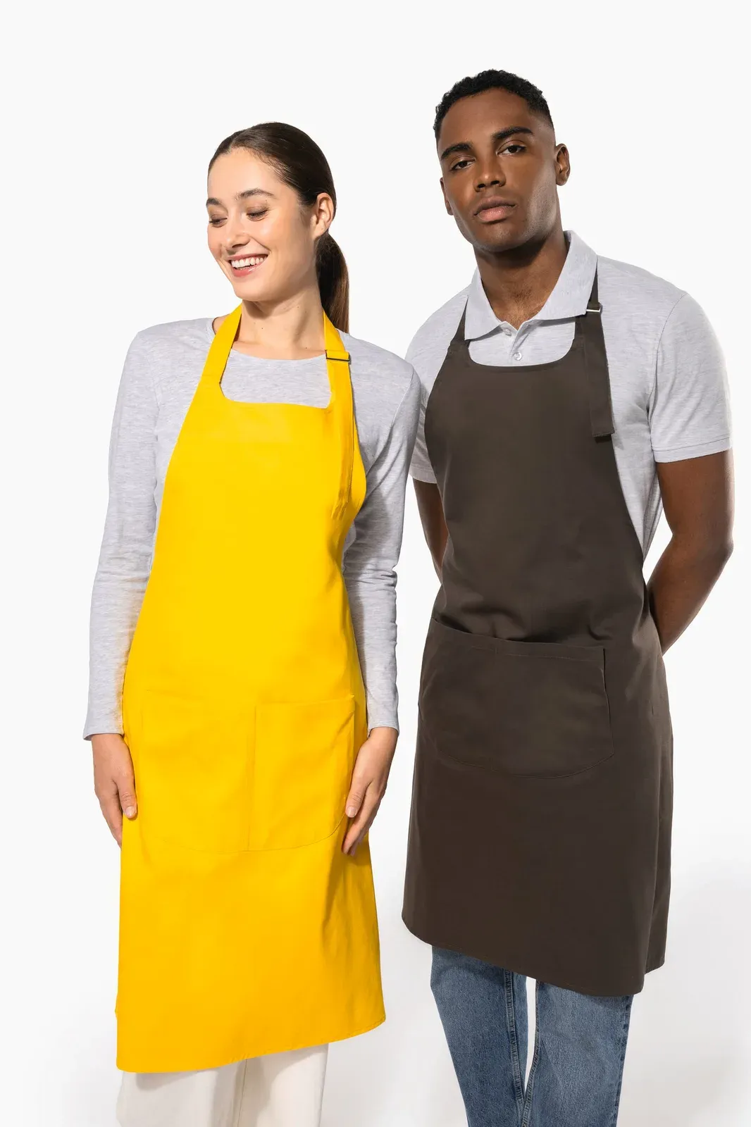 Cotton apron with pocket