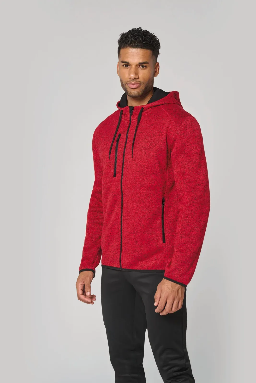 Men's heather hooded jacket