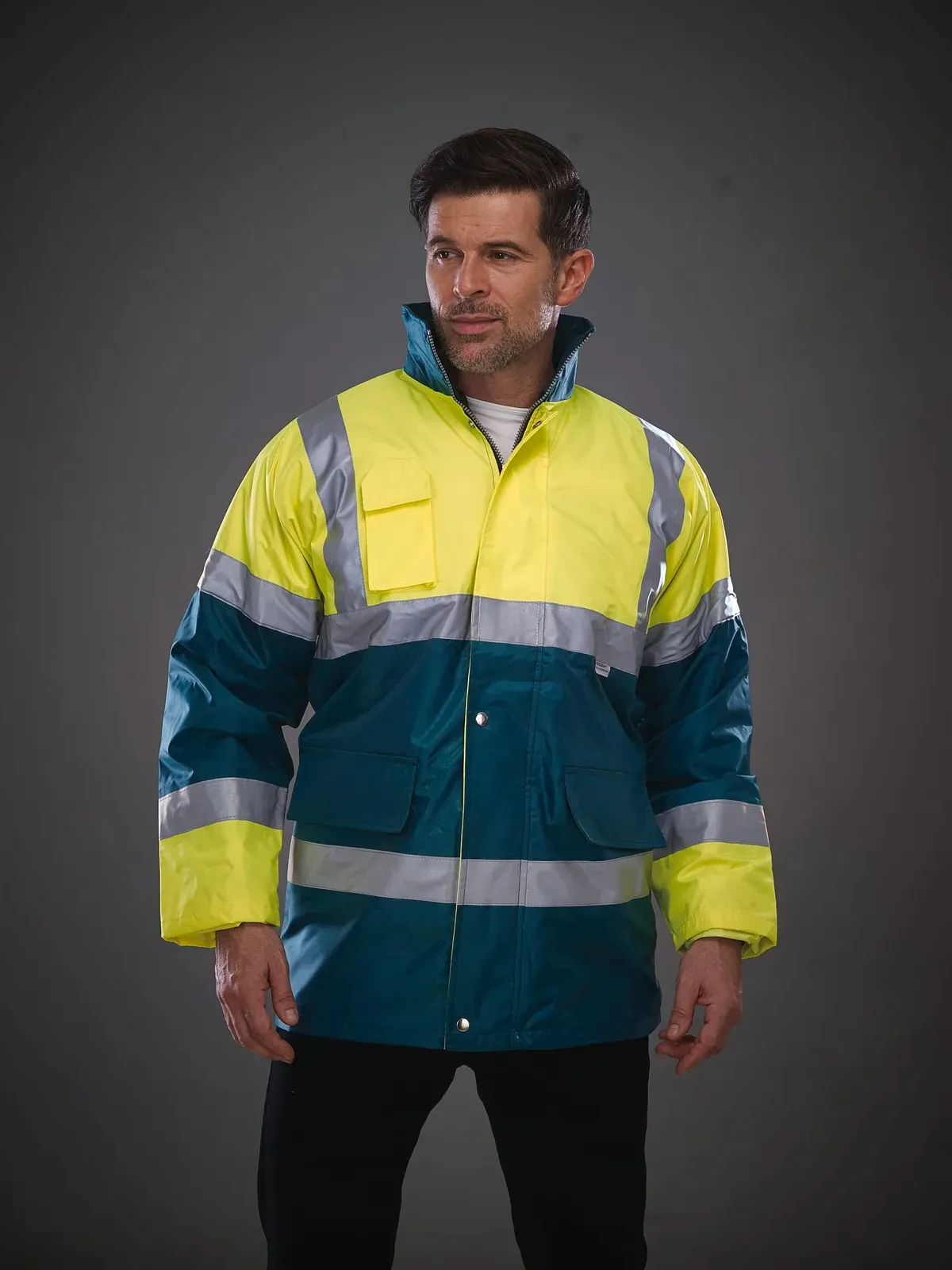 Contrast hi-vis jacket