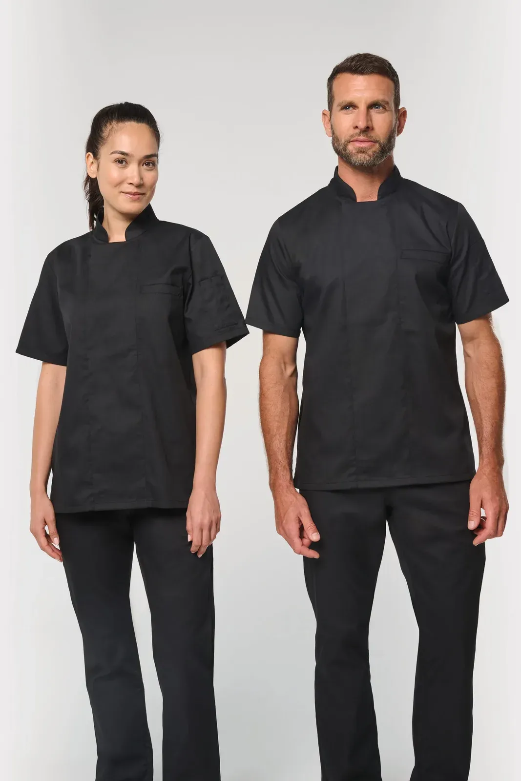 Unisex classic short sleeve cooking jacket
