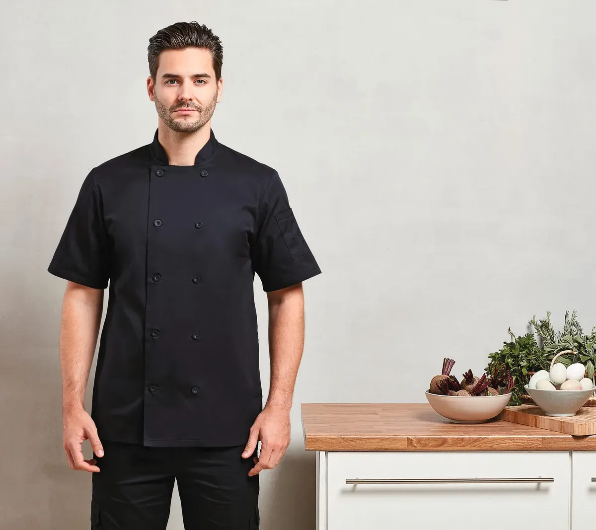 Veste de cuisine manches courtes