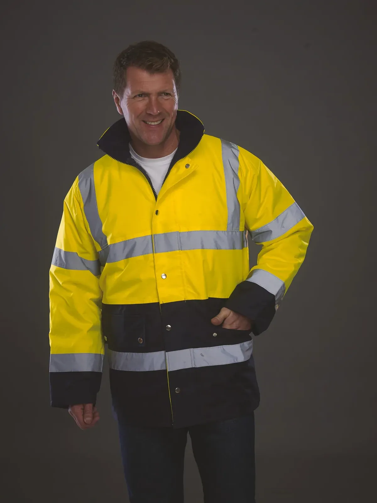 Chaqueta de seguridad bicolor de alta visibilidad