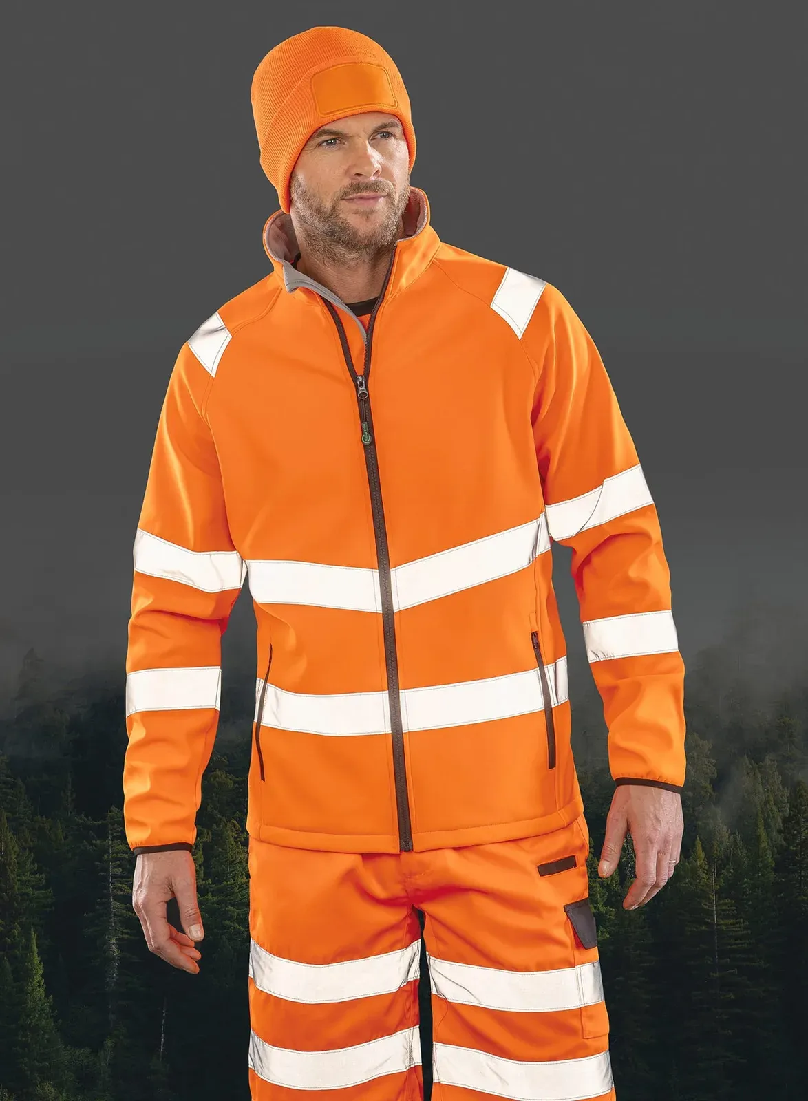 Chaqueta softshell de seguridad reciclada
