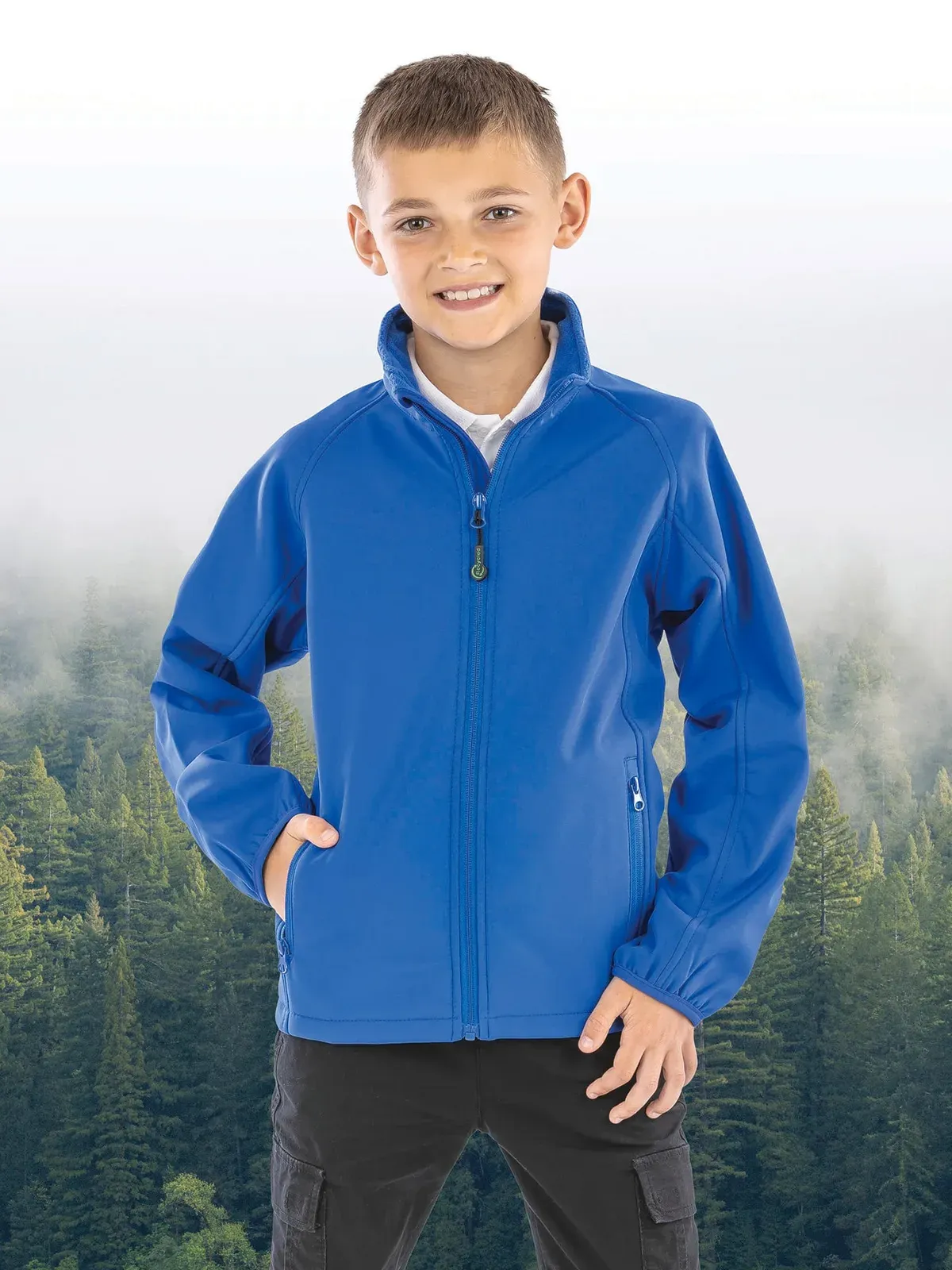 Chaqueta softshell reciclada de 2 capas infantil