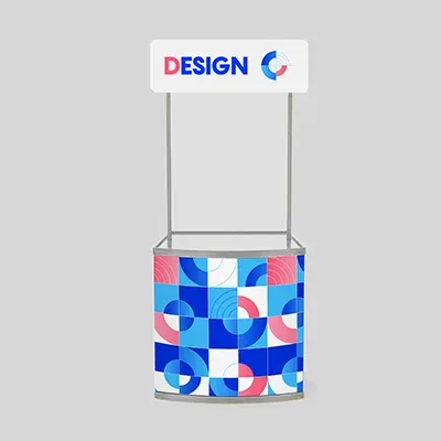 Comptoir d'accueil visuel PVC