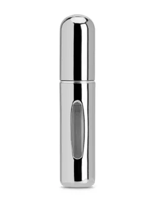 LINDEN. Atomiseur de parfum rechargeable en aluminium conçu pour un remplissage facile – Argenté