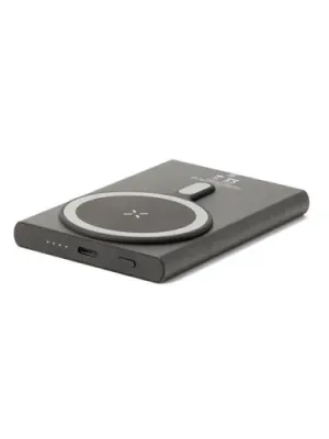 WRIGHT 5. Power bank magnético con carga ultrarrápida en aluminio reciclado y ABS reciclado 5'000 mAh – Noir