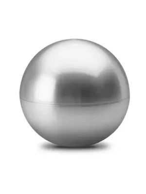 ALBA. Lip balm with ABS round-shaped packaging – Argenté