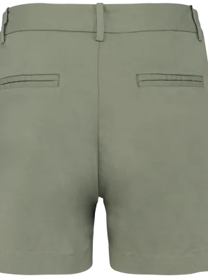 Bermuda chino écoresponsable femme – Almond Green