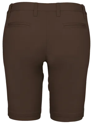Ladies’ chino Bermuda shorts – Chocolate