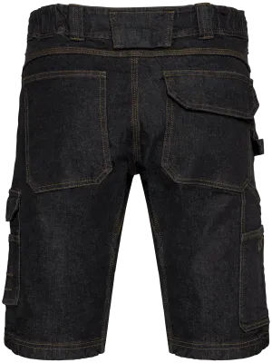 Men's multipocket denim bermuda shorts – Black Rinse