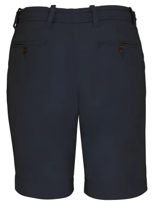 Eco-friendly ladies' lyocell and linen bermuda – Navy Blue