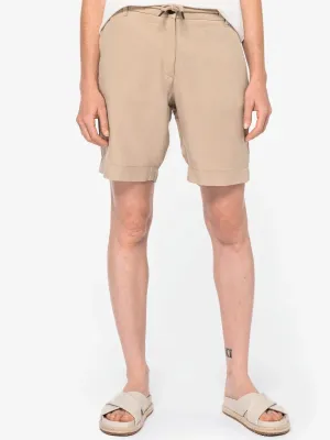Eco-friendly ladies' lyocell and linen bermuda