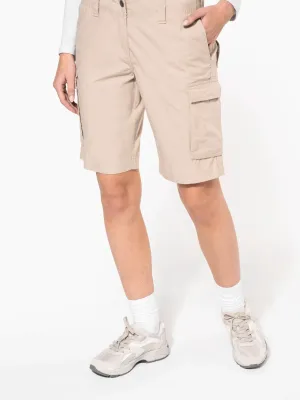 Ladies' lightweight multipocket bermuda shorts