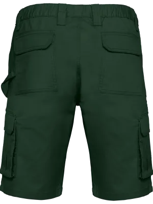 Men's eco-friendly multipocket bermuda shorts – Forest Green