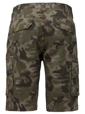 Men's multipocket bermuda shorts – Olive Camouflage