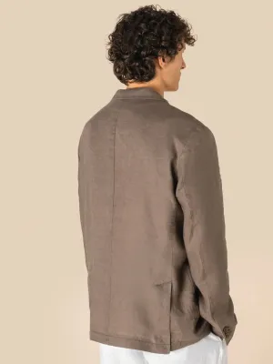 Men's washed effect linen blazer