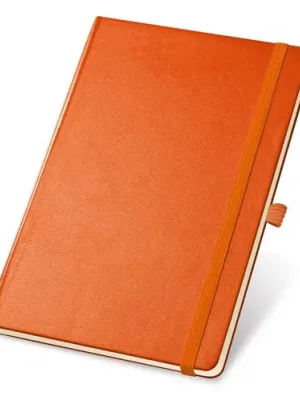 TWAIN. Bloc notes A5 à feuilles lignées en couleur ivoire – Orange
