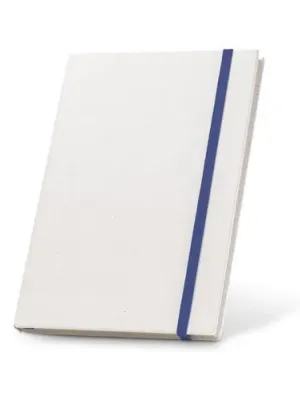 MILKY. Bloc-notes A5 avec couverture rigide en papier 100 % recyclé – Bleu