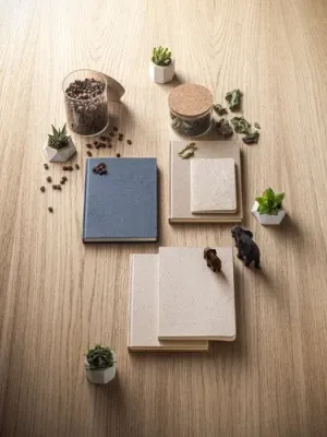 TEAPAD RIGID. Bloc de notas A5 con tapa dura hecho a partir de residuos de hojas de té (65%)