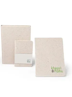 ORGANIC SEMI-RIGID. Bloc de notas A5 con tapa semirrígida de materia orgánica de elefante (80%)