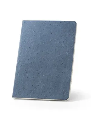 COFFEEPAD SEMI-RIGID. Bloc de notas A5 con tapa semirrígida elaborado a partir de residuos de cascarilla de café (65%) – Bleu