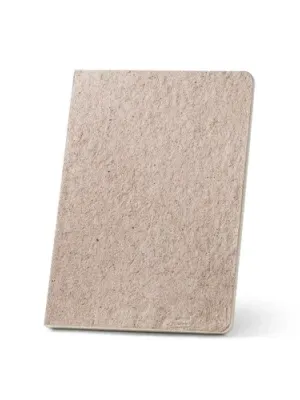 TEAPAD SEMI-RIGID. Bloc-notes A5 avec couverture semi-rigide fabriquée à partir de déchets de feuilles de thé (65%) – Naturel