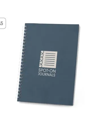 SCHILLER. Bloc-notes A5 avec couverture souple, fabriqué à partir de papier 100 % recyclé