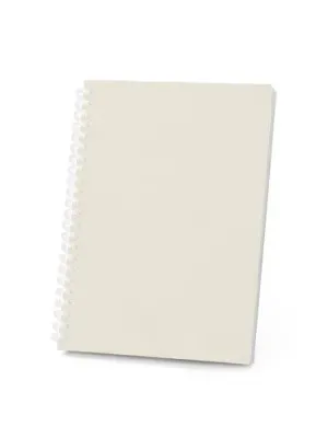 SCHILLER. Bloc-notes A5 avec couverture souple, fabriqué à partir de papier 100 % recyclé – Gris clair
