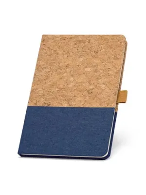 KLEE. Cuaderno A5 de corcho y lino con hojas rayadas – Bleu