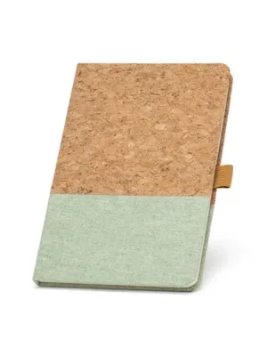 KLEE. Cuaderno A5 de corcho y lino con hojas rayadas – Vert clair