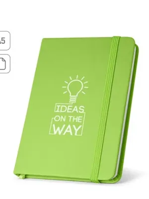HEMINGWAY. Bloc notes A5 en PU avec feuilles unies