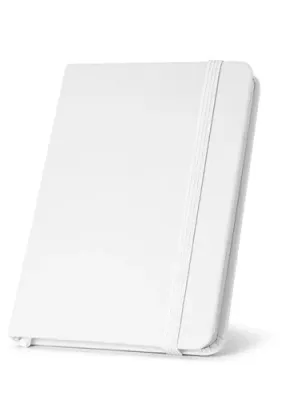 HEMINGWAY. Bloc notes A5 en PU avec feuilles unies – Blanc