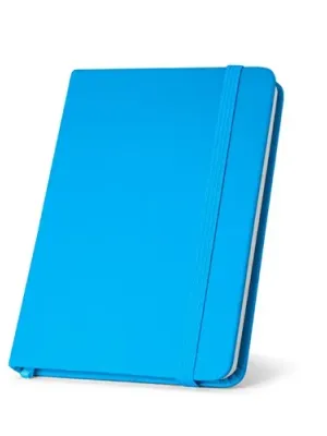 HEMINGWAY. Bloc notes A5 en PU avec feuilles unies – Bleu clair