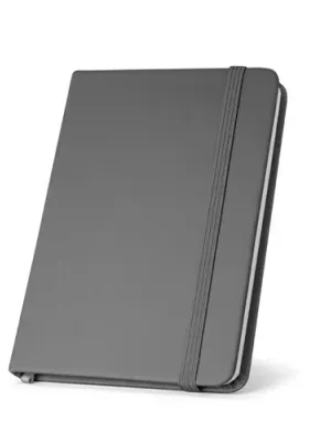HEMINGWAY. Bloc notes A5 en PU avec feuilles unies – Gris