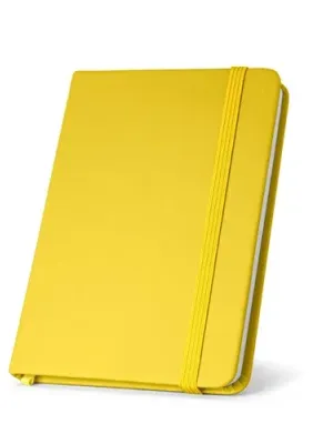 HEMINGWAY. Bloc notes A5 en PU avec feuilles unies – Jaune