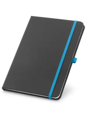 CORBIN. Bloc notes A5 en PU avec pages lignées – Bleu clair