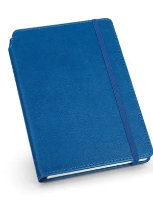 MORIAH. Bloc-notes A5 en PU avec pages lignées – Bleu