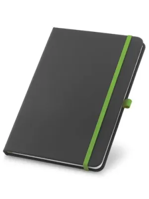 CORBIN. Bloc notes A5 en PU avec pages lignées – Vert clair